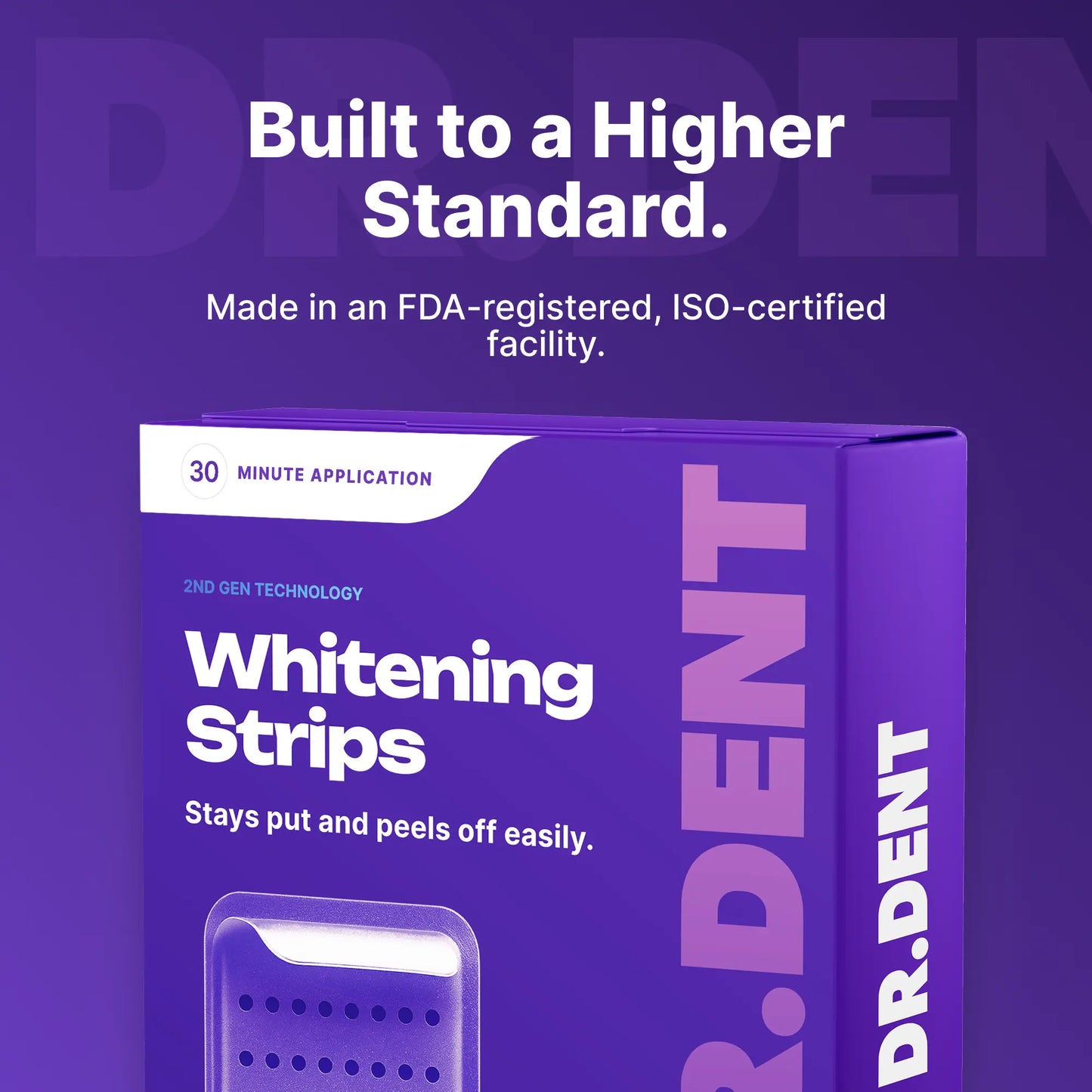 Experience a Radiant Smile with DRDENT Purple Teeth Whitening Strips - 14 or 42 Sessions of Gentle, Peroxide-Free Whitening for Sensitive Teeth