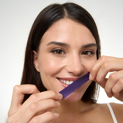 Experience a Radiant Smile with DRDENT Purple Teeth Whitening Strips - 14 or 42 Sessions of Gentle, Peroxide-Free Whitening for Sensitive Teeth