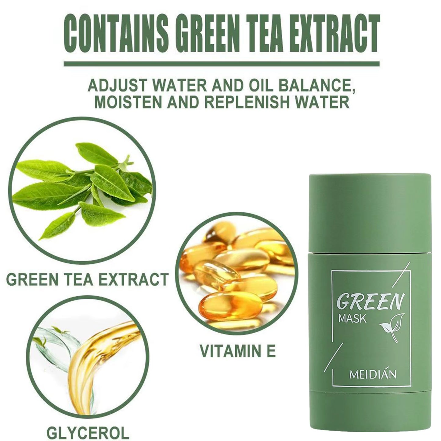Revitalize Your Skin with Our Green Tea Solid Cleansing Mask - The Ultimate Acne & Blemish Treatment for a Radiant Complexion